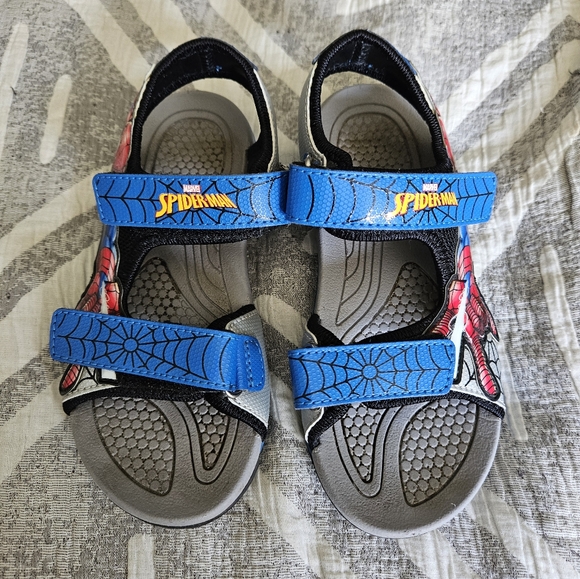 MARVEL Spiderman boys sandals size 13 US (31 EU) like new red blue black velcro - Picture 2 of 9